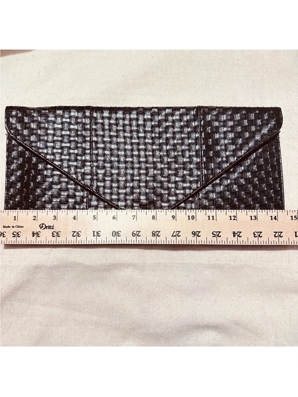 Vintage | Bag | Black Weaved Clutch